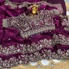 SF Fendy Satin Embroidery Designer Ladies Saree Wholesale Market In Surat